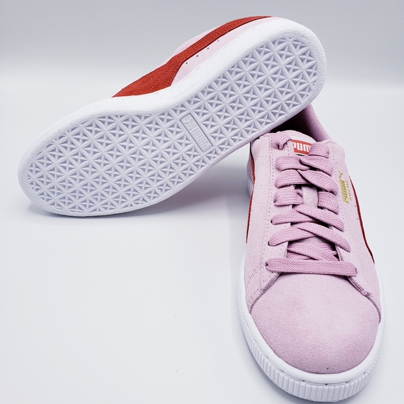 Puma Suede Classic Pink & Red Hibiscus - Picture 3 of 5